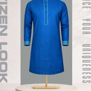 Men's Panjabi Mid Blue Jacquard