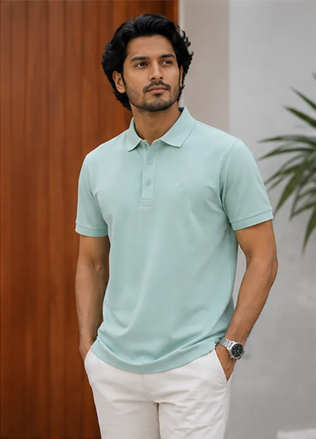 Men's Polo - Solid Light-Green